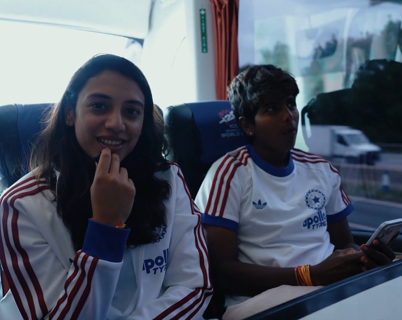 Indian women's cricket team members travel to Leeds ahead of their match against the Netherlands.