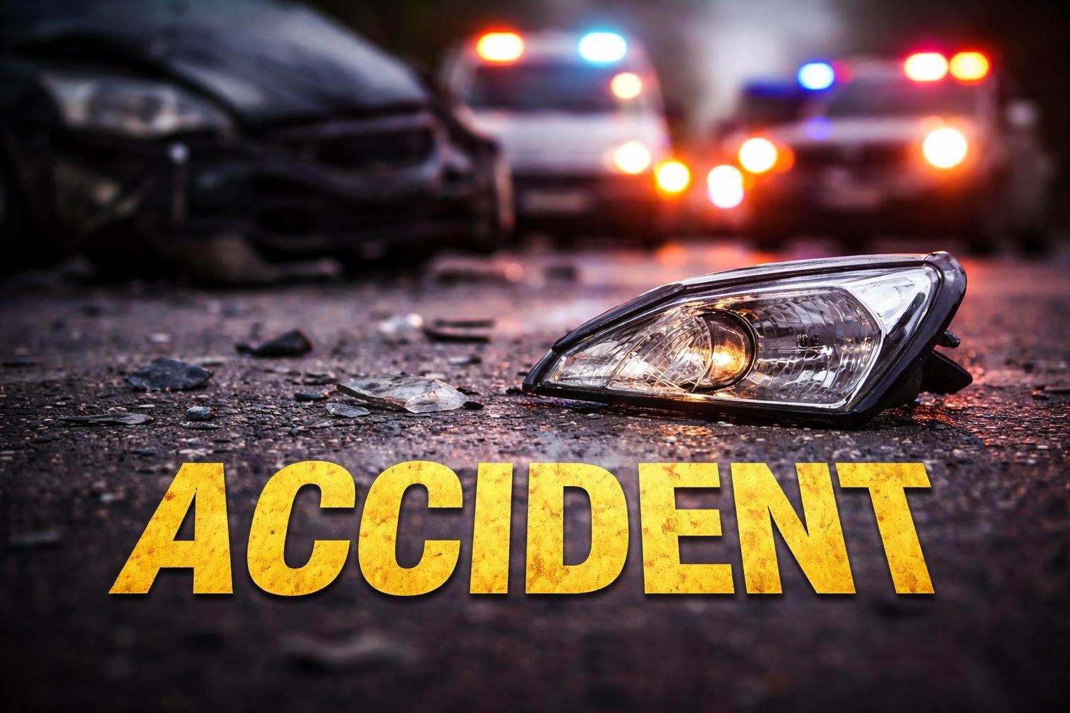Damaged multi-utility vehicle after a fatal road accident in Andhra Pradesh as police and rescue teams respond at the crash site, with multiple casualties reported in separate incidents across the state.