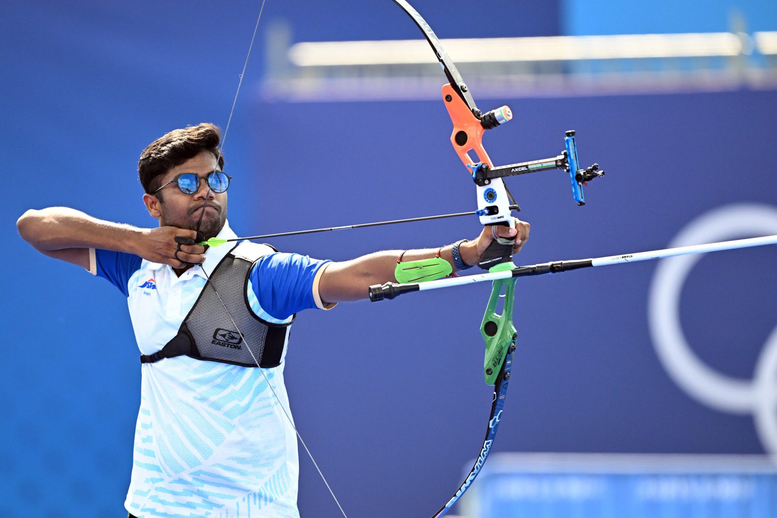 Indian archer Dhiraj Bommadevara celebrates after winning two gold medals at the Archery World Cup in Antalya.