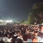 Stampede at West Gate, JSCA Stadium, during JPL final