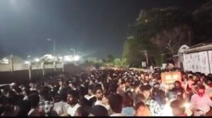 Stampede at West Gate, JSCA Stadium, during JPL final