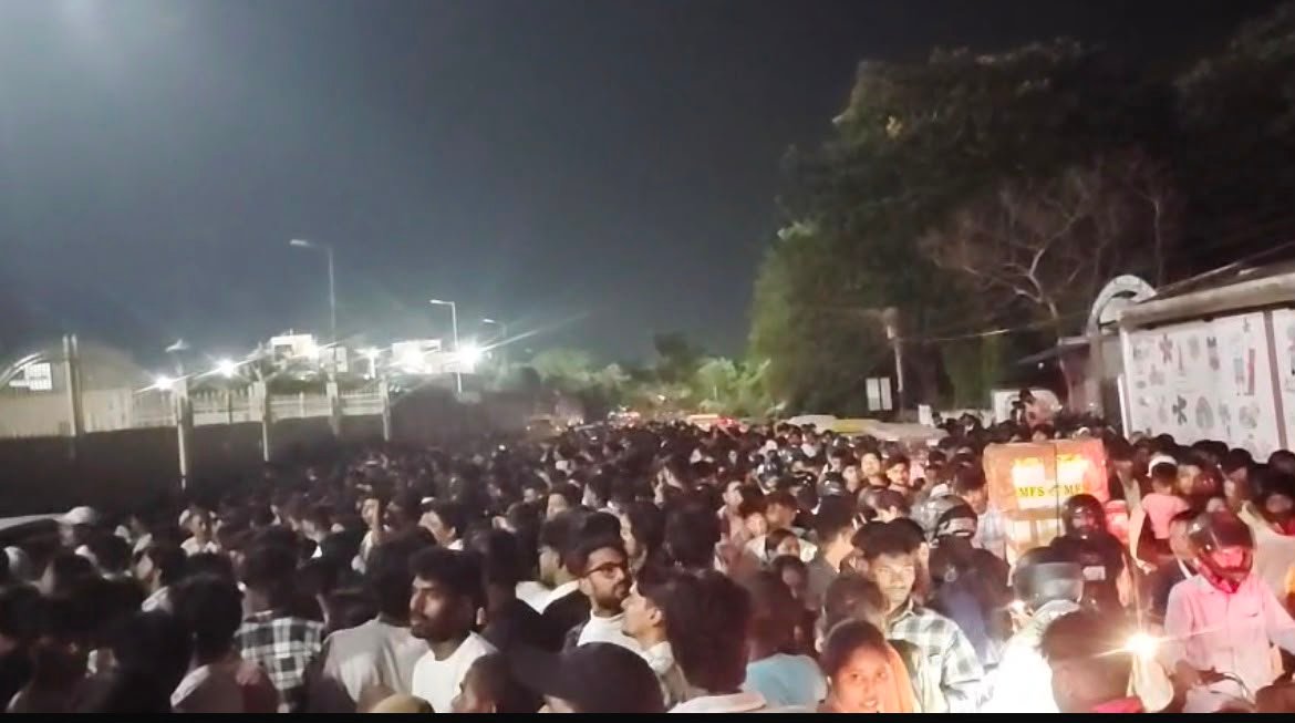 Stampede at West Gate, JSCA Stadium, during JPL final