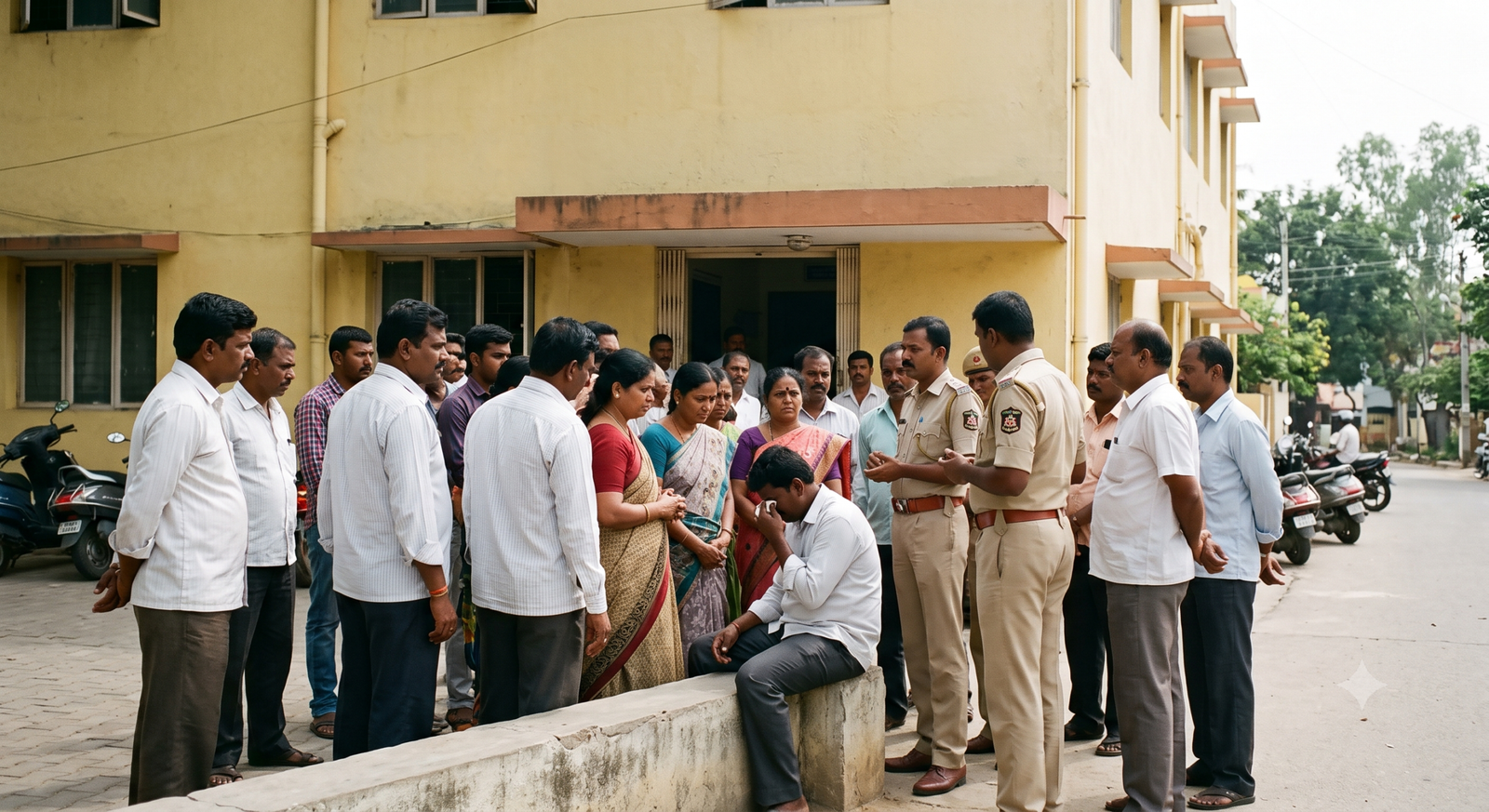 Outside view of the private school on Bannerghatta Road in Bengaluru where a 12-year-old student tragically died after collapsing in class.