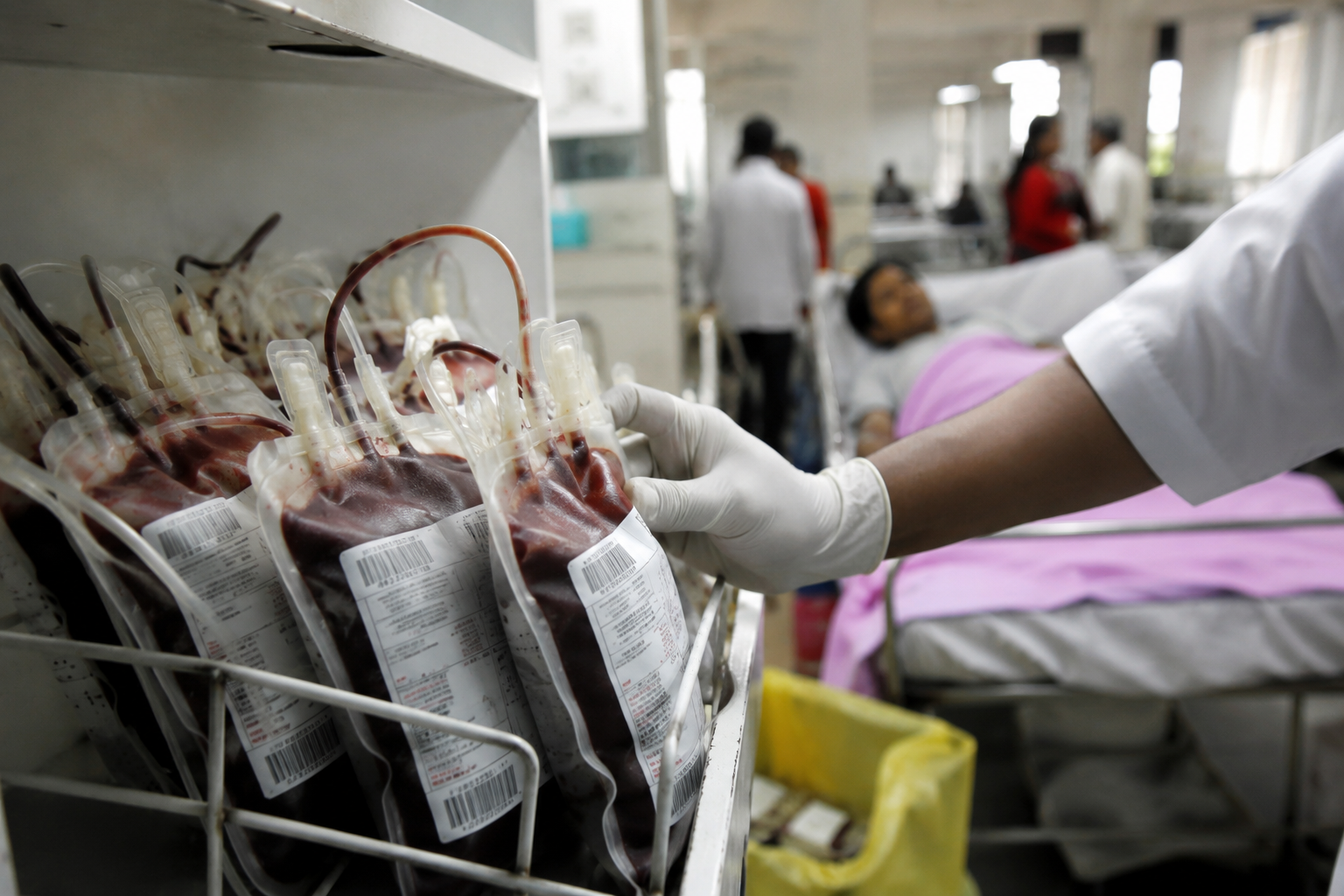 RIMS blood bank building in Ranchi where critical patients face severe shortages of blood units.