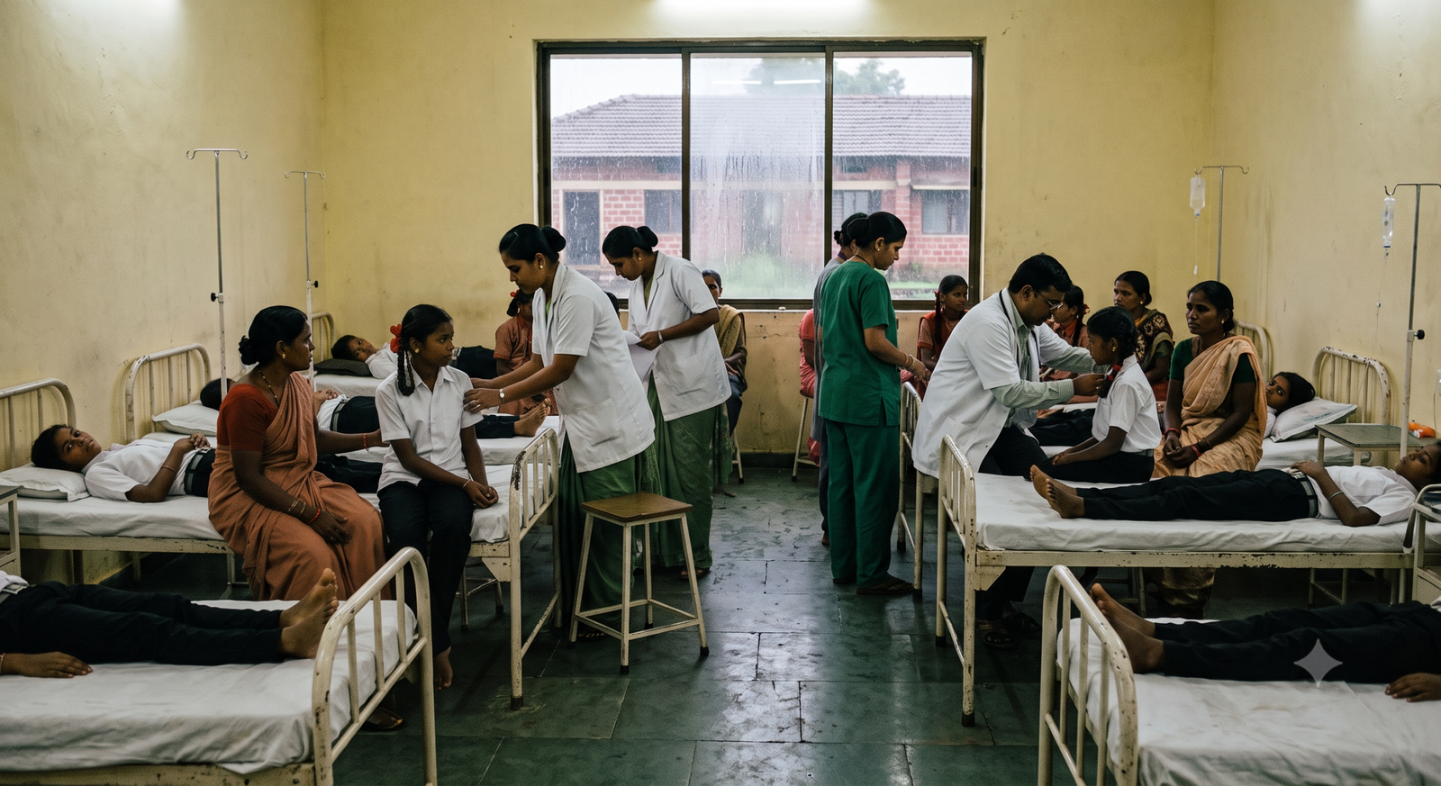 Government hospital in Dharni tehsil Amravati Maharashtra where tribal residential school students were admitted for suspected food poisoning