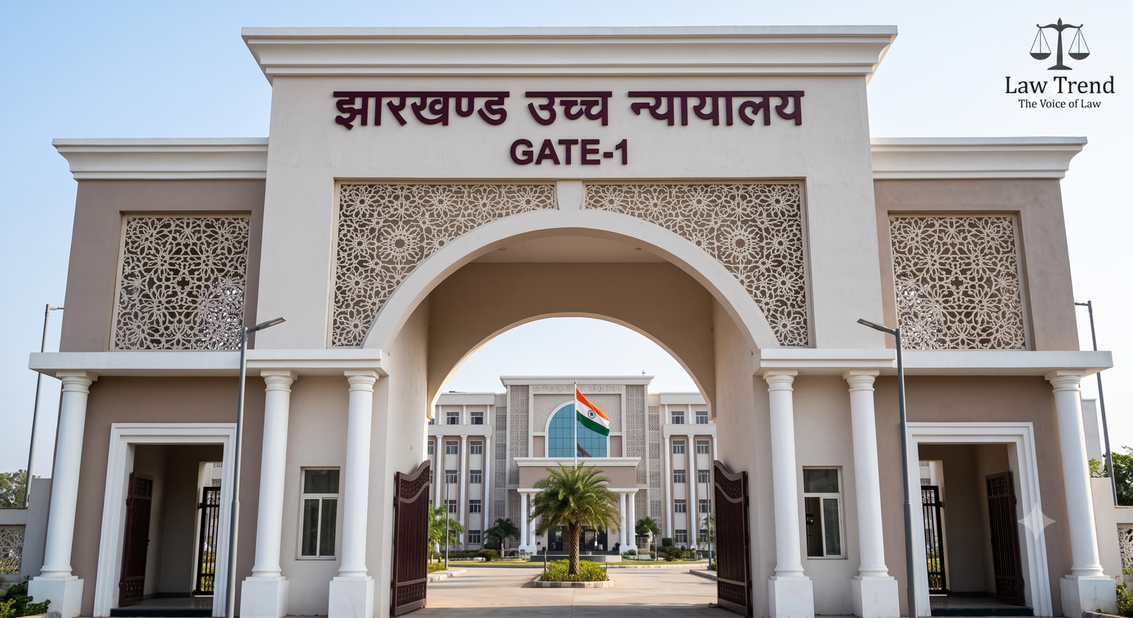 Jharkhand High Court building symbolizing legal justice and child custody welfare rulings in India.