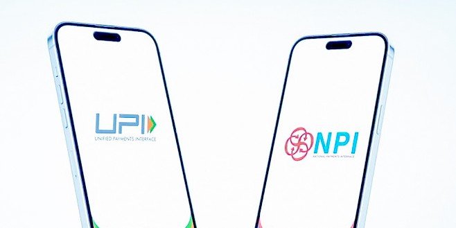 Digital payment interface displaying QR code transaction analytics between India's UPI and Nepal's National Payments Interface as recommended by the ADB report.