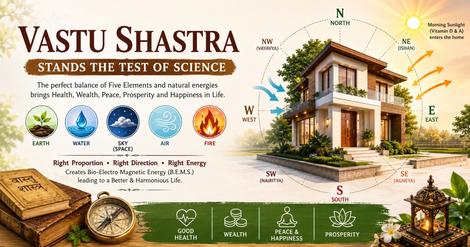 Harnessing the power of Bio-Electro Magnetic Energy: Discover the scientific principles behind Vastu Shastra and how structural alignment transforms your living space.