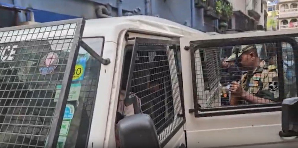 The exterior of Baruipur Sub-District Hospital in South 24 Parganas, West Bengal, where police security was deployed following local protests.