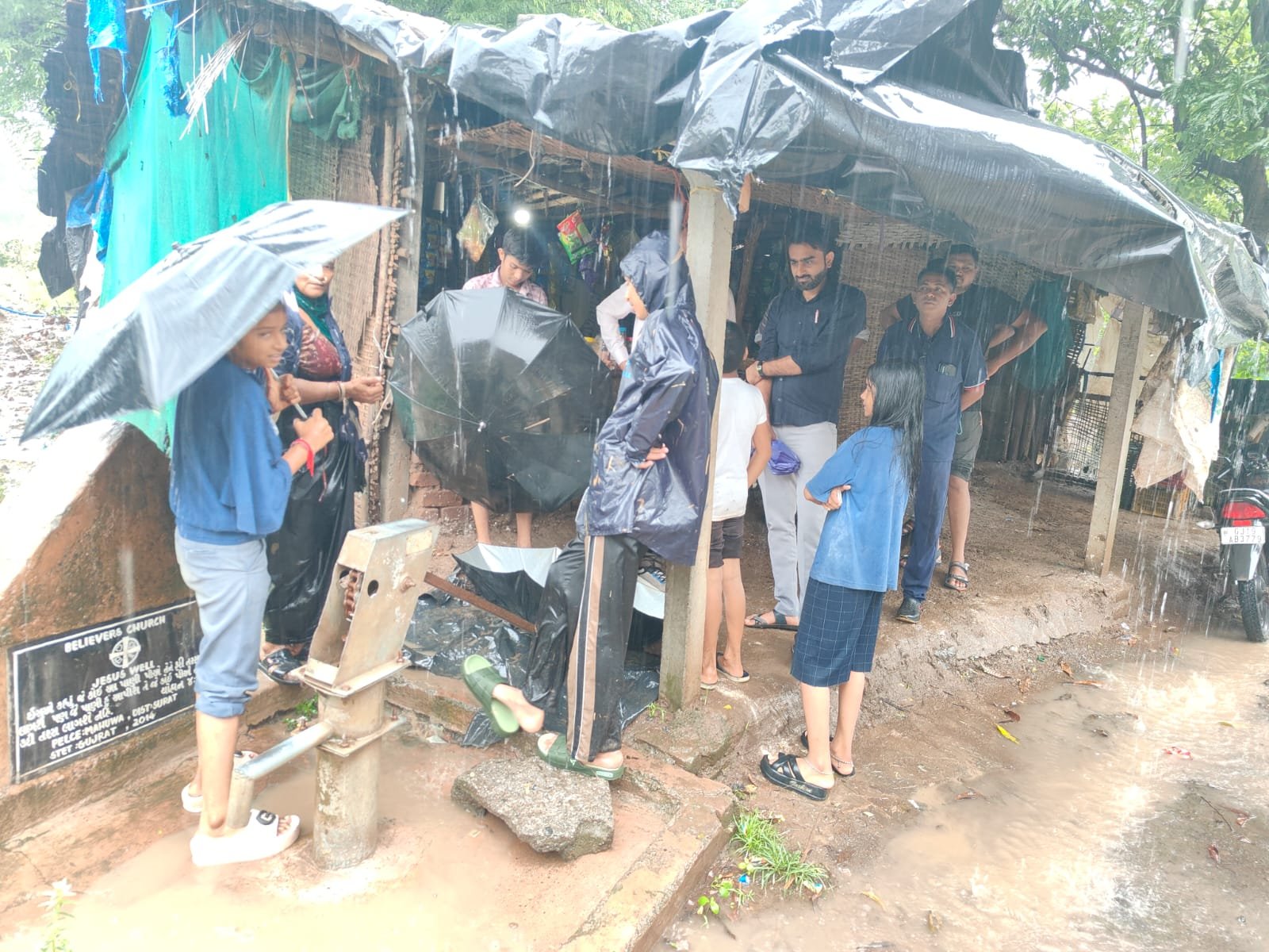NDRF teams carrying out flood-water rescue and evacuation operations in Gujarat after heavy rainfall