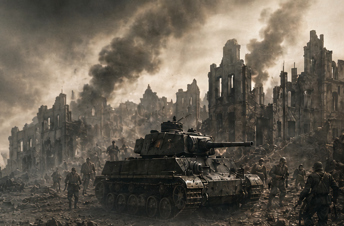 Soldiers landing in combat illustrating the visceral realism and psychological trauma of modern World War II cinema.