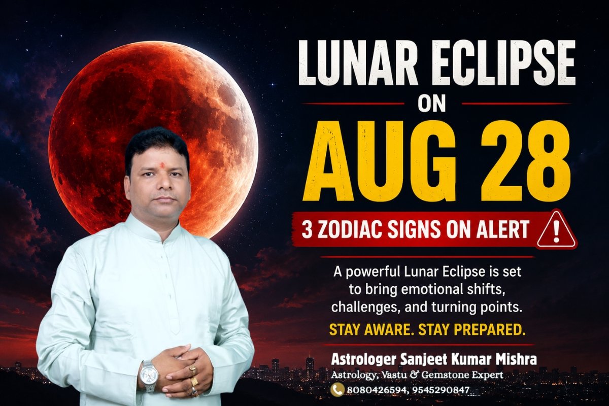 A deep partial lunar eclipse on August 28, 2026, will submerge nearly 93% of the Moon's disc into the Earth's umbral shadow.