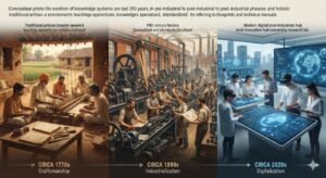 The Knowledge Systems: Narrative of Acceleration, Institutionalization, and Structural Fragmentation