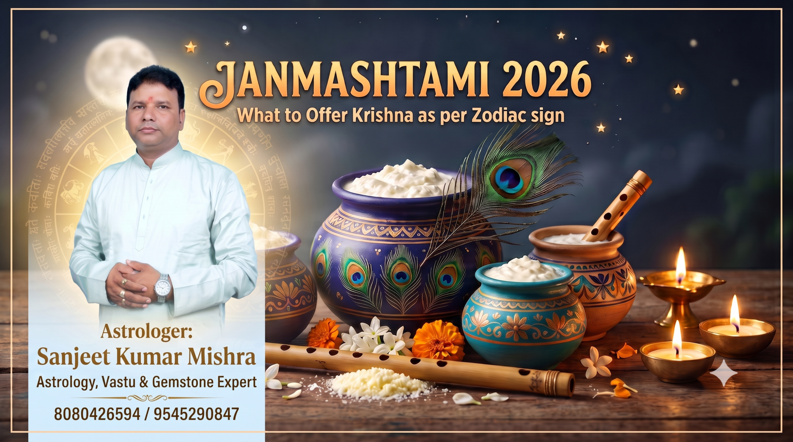 Janmashtami 2026: Krishna Bhog by Zodiac Sign