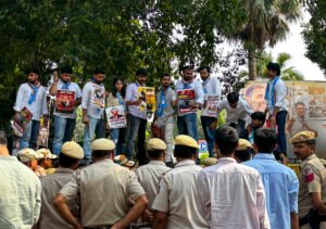 NSUI Protests in Delhi, Demands CEC Gyanesh Kumar’s Arrest Over Alleged Voter Fraud