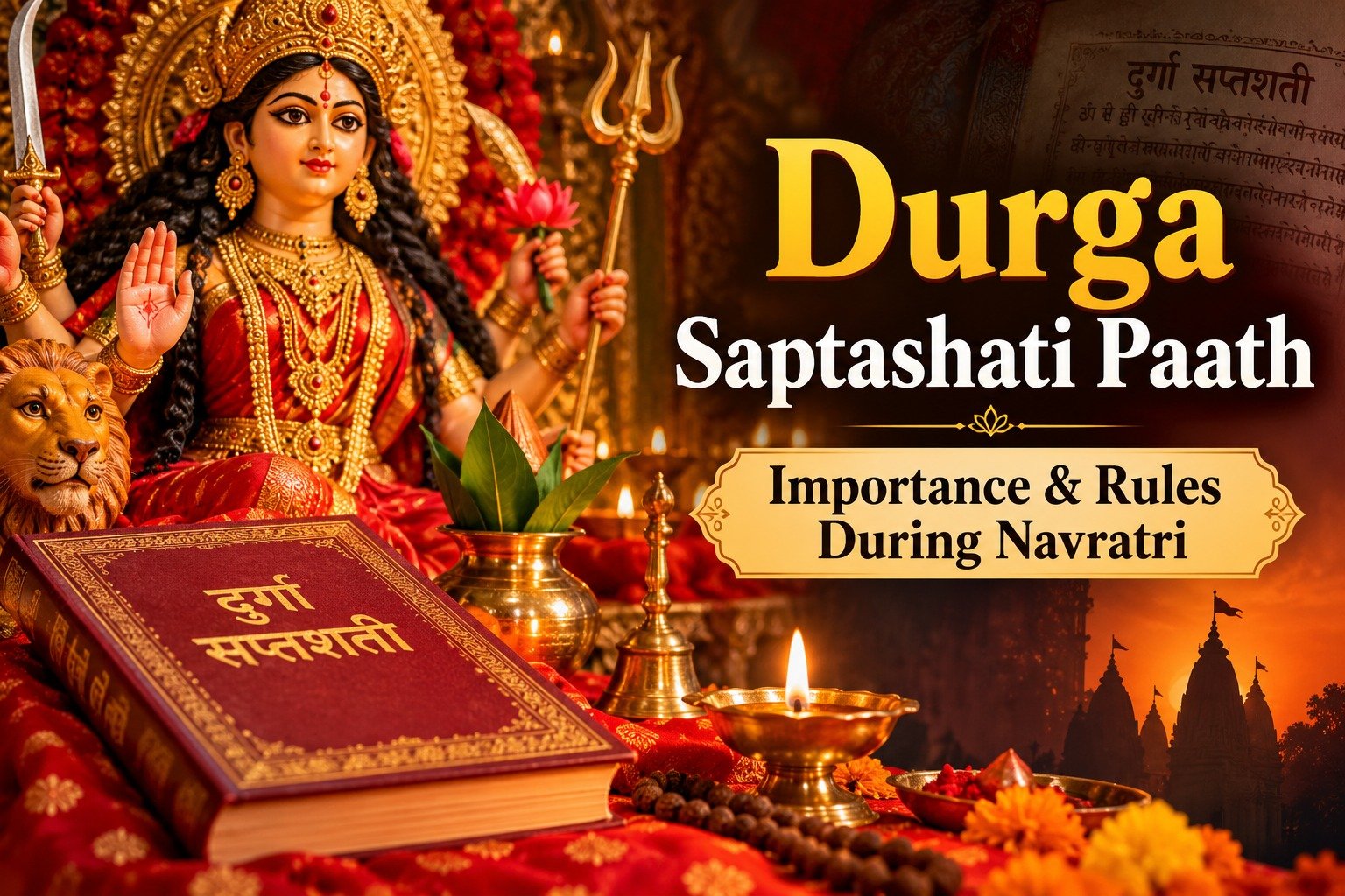Goddess Durga for Durga Saptashati Paath during Navratri