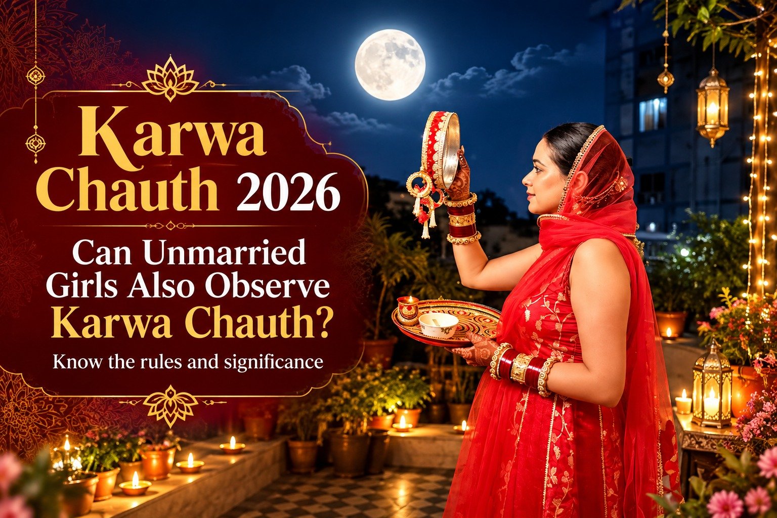 karwa chouth for unmarried girls