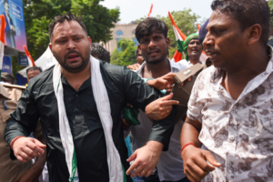 High Security in Patna as Tejashwi Yadav Leads Opposition March Over Alleged Electoral Irregularities