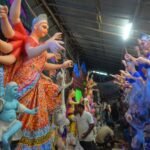 Creation of Durga idols gains pace in city as artisans race against puja deadline