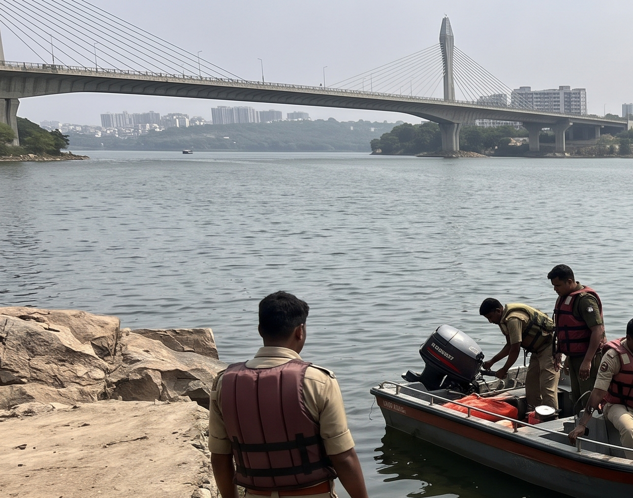 A 25-year-old software engineer jumped from HITEC City Cable Bridge into Durgam Cheruvu Lake.