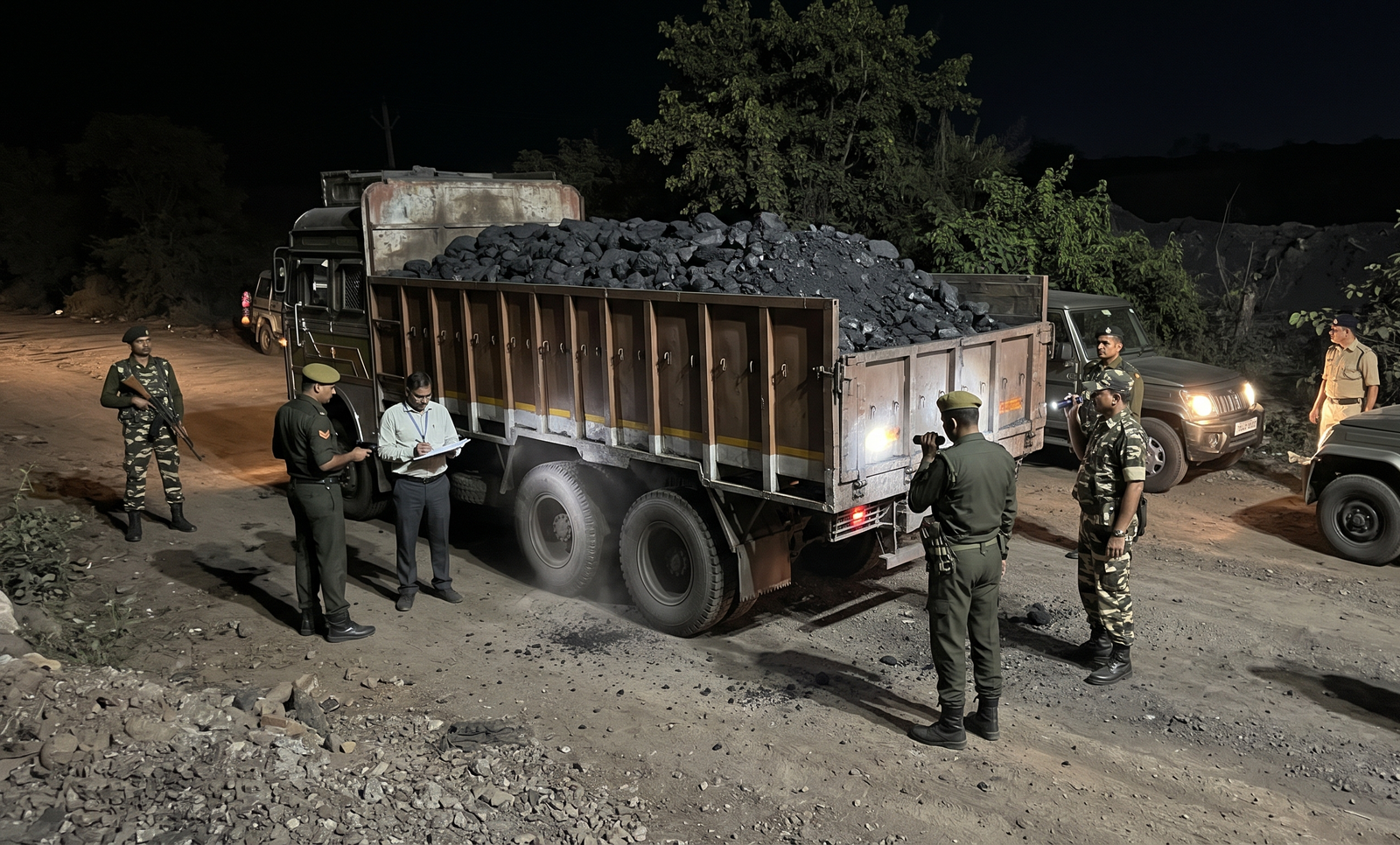 CISF seized a truck carrying 32 tonnes of coal in CCL's Magadh area near Chamatu More, taking total recovered coal to 800 tonnes in a month.