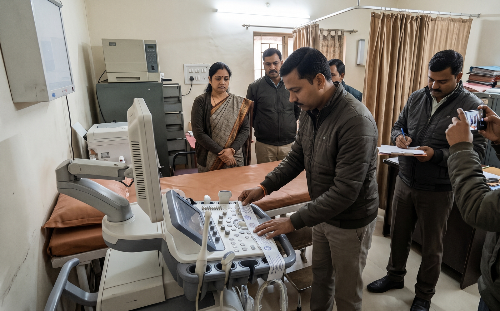 Dhanbad administration seals ultrasound machines at two diagnostic centres under the PCPNDT Act following the death of a pregnant woman.